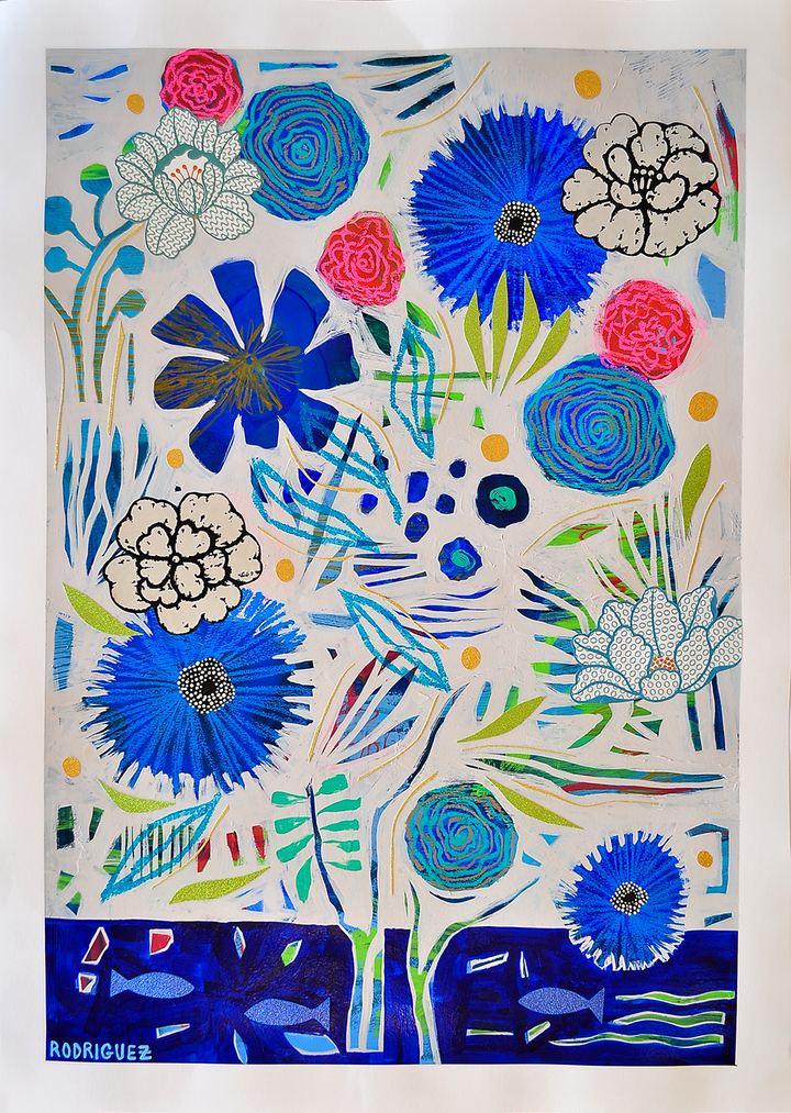 River Floral Study - 30x42 ON PAPER