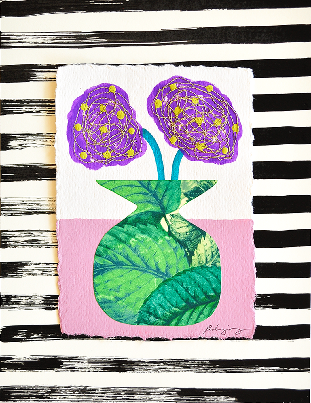 Flowergram 29 - 11x8.5 Mixed Media on Paper