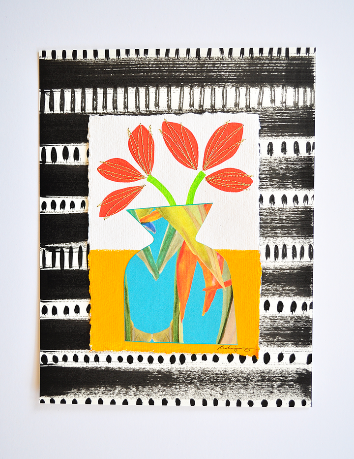 Flowergram 31 - 11x8.5 Mixed Media on Paper