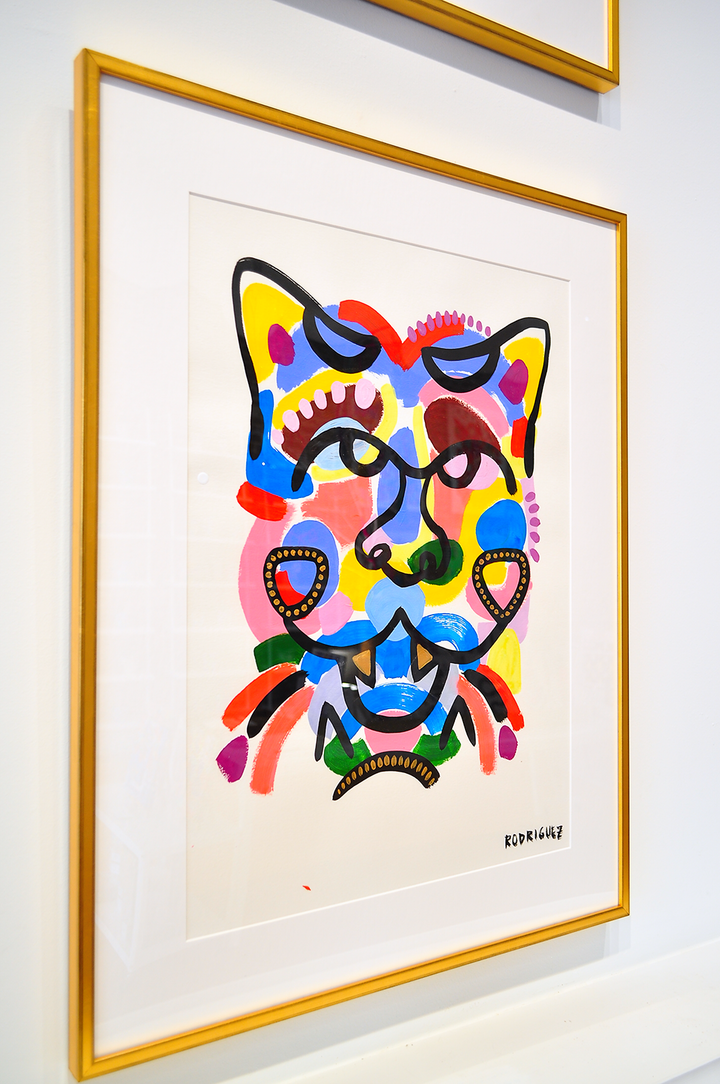 Beautiful Monster Safa- 23x30 Framed Acrylic on Paper